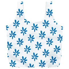 Little Blue Daisies  Full Print Recycle Bag (xxxl) by ConteMonfreyShop