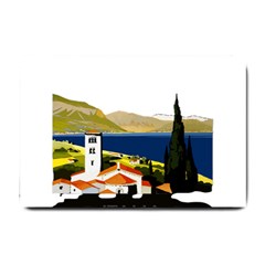 River Small Town Landscape Small Doormat  by ConteMonfrey