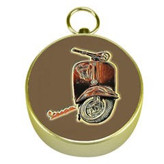 Beep, Beep! Vespa Lover Has Arrived! Gold Compasses by ConteMonfrey