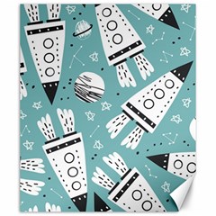 Cute Seamless Pattern With Rocket Planets-stars Canvas 20  X 24  by BangZart