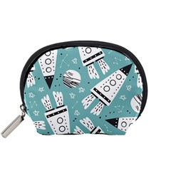 Cute Seamless Pattern With Rocket Planets-stars Accessory Pouch (small)