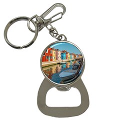 Boats In Venice - Colorful Italy Bottle Opener Key Chain by ConteMonfrey