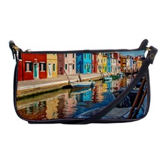 Boats In Venice - Colorful Italy Shoulder Clutch Bag by ConteMonfrey