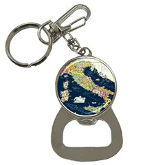 Map Italy Blue Bottle Opener Key Chain