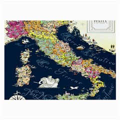 Map Italy Blue Large Glasses Cloth by ConteMonfrey