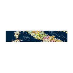 Map Italy Blue Flano Scarf (Mini)