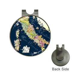 Map Italy Blue  Golf Ball Marker Hat Clip by ConteMonfreyShop