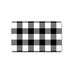 Black And White Plaided  Magnet (name Card) by ConteMonfrey