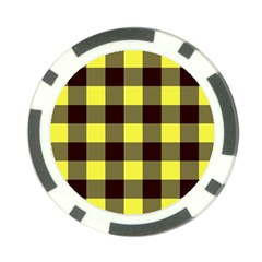 Black And Yellow Big Plaids Poker Chip Card Guard (10 Pack) by ConteMonfrey