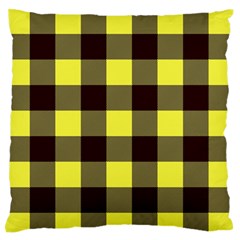 Black And Yellow Big Plaids Standard Flano Cushion Case (two Sides)