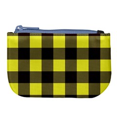 Black And Yellow Big Plaids Large Coin Purse by ConteMonfrey