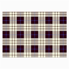 Gray, Purple And Blue Plaids Large Glasses Cloth (2 Sides)