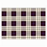 Gray, purple and blue plaids Large Glasses Cloth (2 Sides) Back