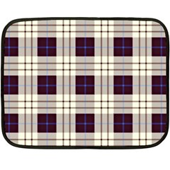 Gray, Purple And Blue Plaids Fleece Blanket (mini)