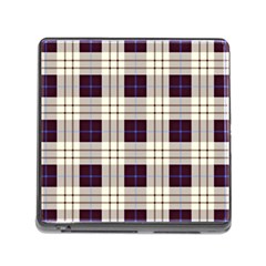 Gray, Purple And Blue Plaids Memory Card Reader (square 5 Slot) by ConteMonfrey