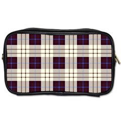 Gray, Purple And Blue Plaids Toiletries Bag (one Side)