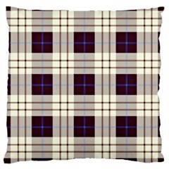 Gray, Purple And Blue Plaids Large Cushion Case (two Sides)