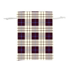 Gray, Purple And Blue Plaids Lightweight Drawstring Pouch (m) by ConteMonfrey