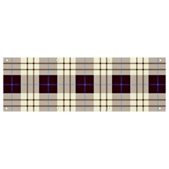 Gray, Purple And Blue Plaids Banner And Sign 9  X 3 