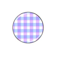 Cotton Candy Plaids - Blue, Pink, White Hat Clip Ball Marker by ConteMonfrey