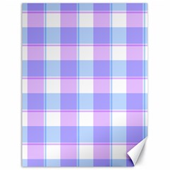 Cotton Candy Plaids - Blue, Pink, White Canvas 18  X 24 