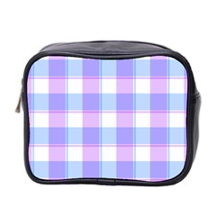 Cotton Candy Plaids - Blue, Pink, White Mini Toiletries Bag (two Sides) by ConteMonfrey