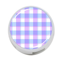 Cotton Candy Plaids - Blue, Pink, White 4-port Usb Hub (two Sides) by ConteMonfrey