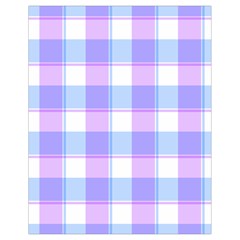 Cotton Candy Plaids - Blue, Pink, White Drawstring Bag (small)