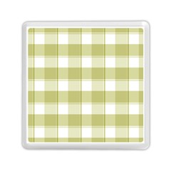 Green Tea Plaids - Green White Memory Card Reader (square) by ConteMonfrey