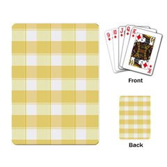 Cute Plaids White Yellow Playing Cards Single Design (rectangle) by ConteMonfrey