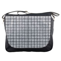 Small White Lines - Plaids Messenger Bag by ConteMonfrey