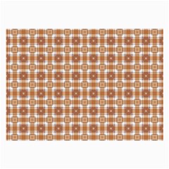 Cute Plaids - Brown And White Geometrics Large Glasses Cloth by ConteMonfrey