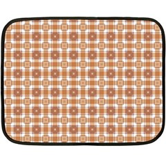 Cute Plaids - Brown And White Geometrics Double Sided Fleece Blanket (mini)  by ConteMonfrey