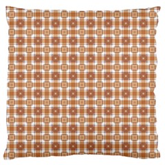 Cute Plaids - Brown And White Geometrics Standard Flano Cushion Case (one Side) by ConteMonfrey