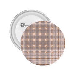Portuguese Vibes - Brown and white geometric plaids 2.25  Buttons