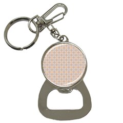 Portuguese Vibes - Brown And White Geometric Plaids Bottle Opener Key Chain by ConteMonfrey