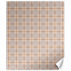 Portuguese Vibes - Brown and white geometric plaids Canvas 8  x 10 