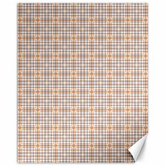 Portuguese Vibes - Brown And White Geometric Plaids Canvas 16  X 20  by ConteMonfrey