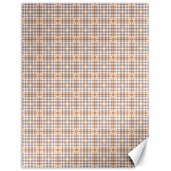 Portuguese Vibes - Brown and white geometric plaids Canvas 18  x 24 