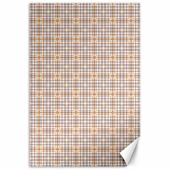 Portuguese Vibes - Brown and white geometric plaids Canvas 20  x 30 