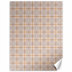 Portuguese Vibes - Brown and white geometric plaids Canvas 36  x 48 