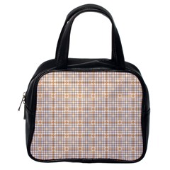Portuguese Vibes - Brown and white geometric plaids Classic Handbag (One Side)