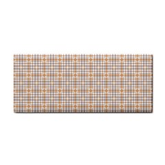 Portuguese Vibes - Brown and white geometric plaids Hand Towel