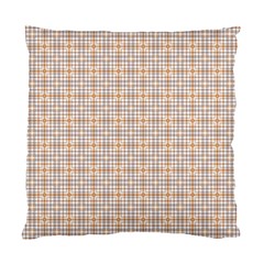 Portuguese Vibes - Brown and white geometric plaids Standard Cushion Case (One Side)