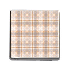 Portuguese Vibes - Brown and white geometric plaids Memory Card Reader (Square 5 Slot)