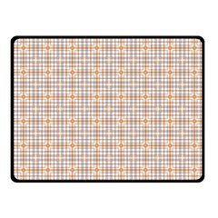 Portuguese Vibes - Brown and white geometric plaids Fleece Blanket (Small)