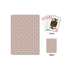 Portuguese Vibes - Brown and white geometric plaids Playing Cards Single Design (Mini)