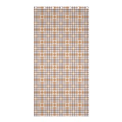 Portuguese Vibes - Brown and white geometric plaids Shower Curtain 36  x 72  (Stall) 