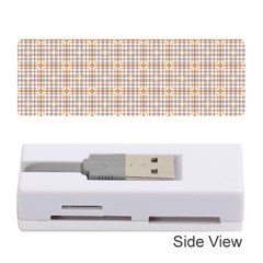 Portuguese Vibes - Brown and white geometric plaids Memory Card Reader (Stick)