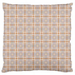 Portuguese Vibes - Brown and white geometric plaids Large Cushion Case (One Side)